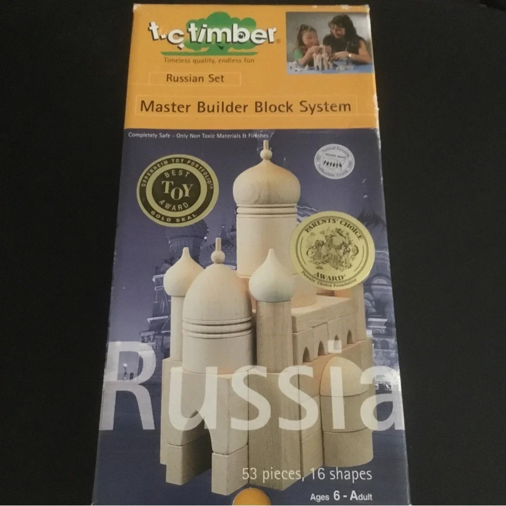 T.C. Timber Russian Set 51 Pieces HABA Master Builder Wood Block System #50-6632
